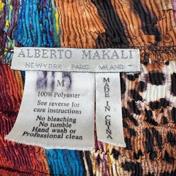 Colorful Beautiful Alberto Malaki Cardigan Woman’s size medium art to wear crink - Picture 6 of 11